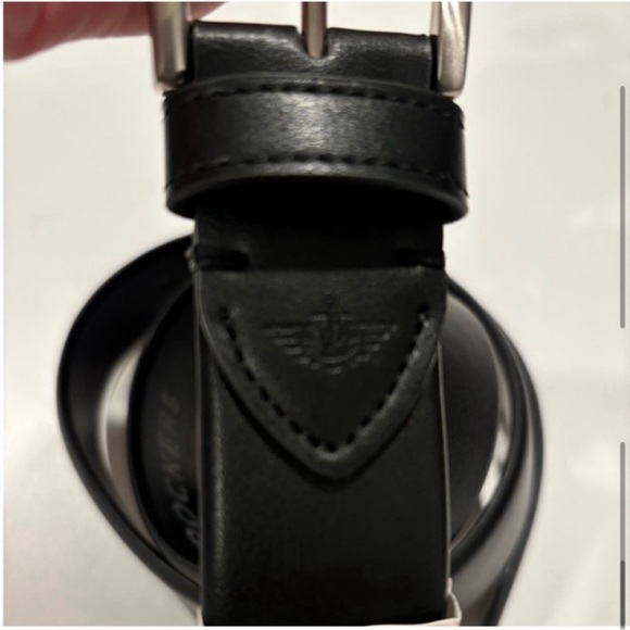 Dockers NEW belt mens black expandable by 2” vegan leather waist 42-44” XL - Picture 11 of 12